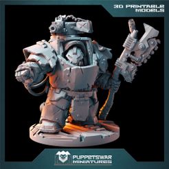 Chieftain-1.jpg 3D file Orc Chieftain in buster armour・3D printable model to download, Puppetswar_Miniatures