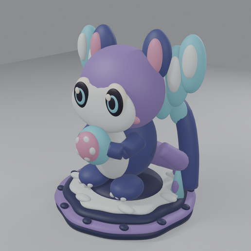 Frostpetal Nookling - Original Fantasy Chibi Diorama STL 3MF