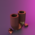 render_7.png U-Shape Ribbed Curl Vase 02