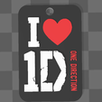 | iy Key rings "I love 1D" (One direction)