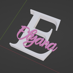 ely.png STL file LETTER E WITH NAME ELYANA・3D printer design to download