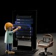 ingeniero-chica.jpg modèle réduit de rack réseau / audio 1/18- échelle playmobil