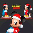 3side.jpg 3D file Santa Mickey Mouse・3D printing design to download