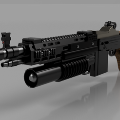 Folsom M5A2 Carbine v15.png STL file Resistance - M5A2 Folsom Carbine・Model to download and 3D print