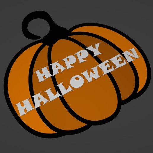 Happy Halloween pumpkin - 3D model önizlemesi