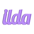 FACE ILDA.STL Mathilda, Luminous First Name, Lighting Led, Name Sign