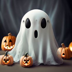 1.jpg STL-Datei Geisterdekoration für Halloween GHOST 01・Modell zum Herunterladen und 3D-Drucken