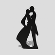 Shapr-Image-2024-04-10-164545.png Bride and Groom Decoration, Hug Kiss Couple Silhouette, Love Ornament