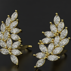 Scene_Package_ArtSpeshal_VINS.2364.png STL file Stylish wing earrings with gems marquise 672・3D print design to download