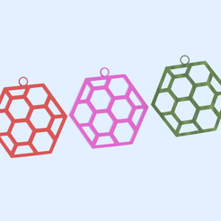 honeycomb.png Fichier STL gratuit Boucles d'oreilles en nid d'abeille・Objet imprimable en 3D à télécharger, raimoncoding