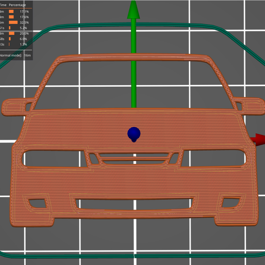 SAAB 9000 KEY SILHOUETTHE 3D model