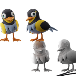 Wattrel.png STL-Datei Wattrel Pokemon Grundstellung kostenlos・3D-Druck-Vorlage zum herunterladen