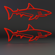 2.png 3D printable shark wall art 3D print model