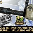 UnW-over-the-barrel-flash-hider.jpg UNW M4 slide over the barrel “flash hider” for paintball