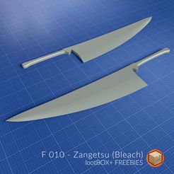 Bankai Zangetsu Bleach anime (fullbring), 3D models download