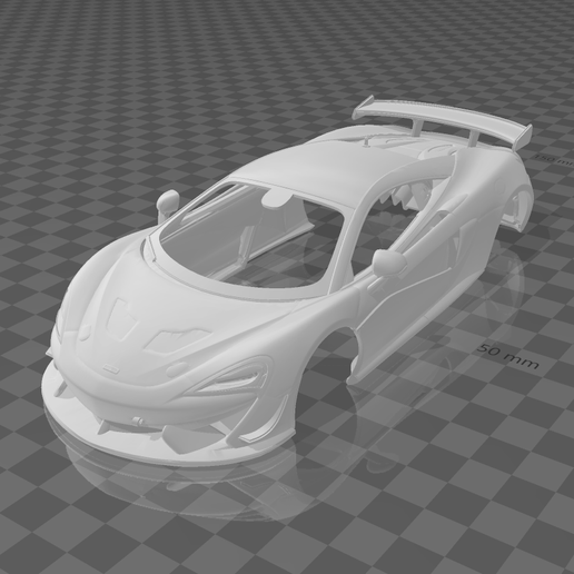 McLaren 570S GT4 2016 Shell Body – Divided Parts for Easy Printing