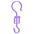Xmas_hook_present.stl Christmas tree bauble hook