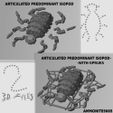 demo.jpg Articulated Predominant Isopod BJD Kit 3D STL Files with & without sprues.