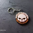 4.webp Harley Davidson Motorcycle Skull Logo Keychain MULTICOLOR