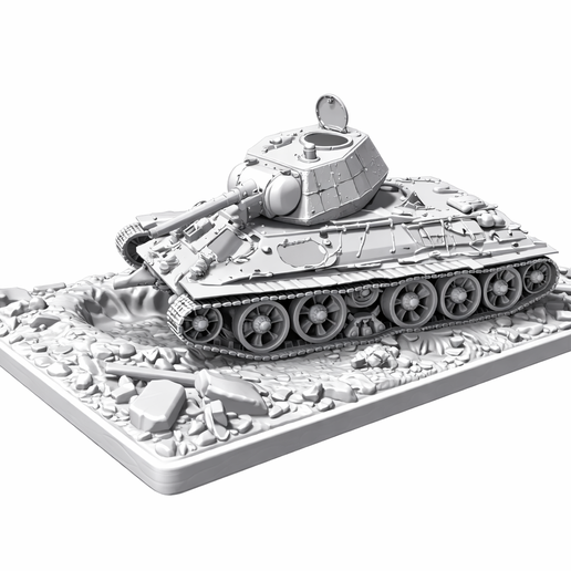 Battle-of-the-Eastern-Front.png T-34 Tank Diorama STL - WWII Soviet Tank 3D Print Model