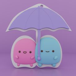 02.jpg Free STL file Cute Blob Couple・3D printing template to download, akash-3d