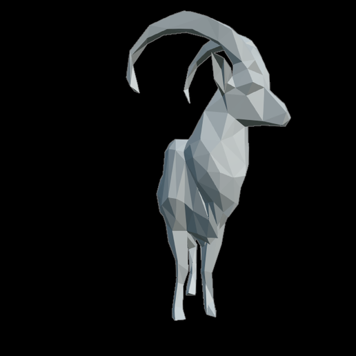 STL file Goat 0124s - LowPoly 🐐 (OBJ)・3D print design to download・Cults