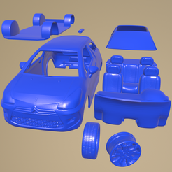 d20_005.png STL file Citroen DS3 2011 PRINTABLE CAR IN SEPARATE PARTS・Model to download and 3D print