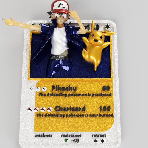 pokemon ash card trainer Custom Pokemon Card main image 1