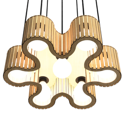 Polvo-Ripado-MDF-Cru-60x16cm-1.png STL file CEILING LIGHT LAMP 3D PRINT AND LASER CUT FILES MODEL 31・3D printable design to download