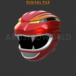 3D file Red Ninja Steel / Ninninger Helmet Cosplay STL 🥷・3D print design  to download・Cults