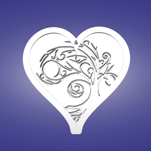 Key pendant, celtic tree of life 3D model