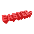 easter.png easter key ring textflip opticall illusion stl - happy easter 2024 keyring