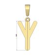 Algiz-viking-runes-alphabet-pendant-bail-06.jpg Algiz viking runes initials alphabet pendant charm bail 3D print model