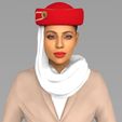 emirates-airline-stewardess-highly-realistic-3d-model-obj-wrl-wrz-mtl (1).jpg Emirates Airline stewardess ready for full color 3D printing