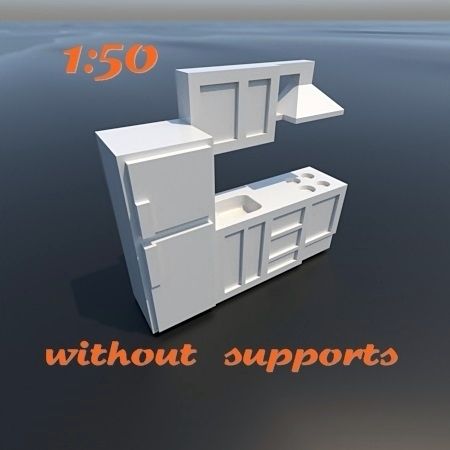 kitchen scale 1:50 - 3D model önizlemesi