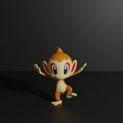 Chimchar.png STL file Chimchar pokemon 3D print model・3D printing model to download