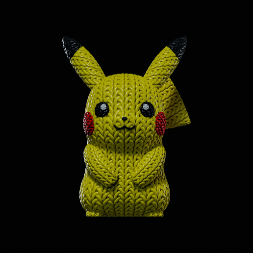 Knitted Pikachu from Pokemon