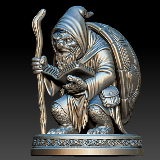 YUJHYOK.png Elder Shellsage - Tartaruga Feiticeira Estatueta para impressão 3D