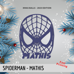 33.png STL file Christmas bauble - Spiderman - Mathis・3D print design to download, JDM_Studio