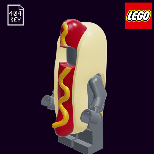 18819-2.png Minifigure, Headgear Head Cover, Costume Hot Dog