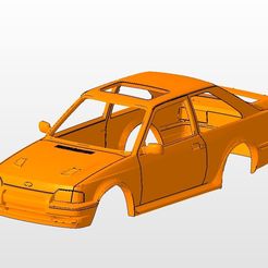 front.jpg Archivo STL ford escort mk4 rs turbo series 2 BODY SHELL PARA COCHE 1:10 RC STL PARA IMPRESIÓN 3D・Diseño imprimible en 3D para descargar