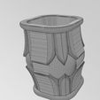 wf0.jpg Square decorative lotus bead vase and urn 3D print model