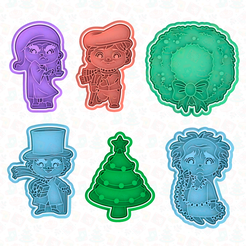 main.png Christmas Carol cookie cutter set of 6