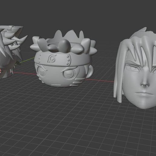 Pack Mate Naruto + Kakashi + Sasuke 3D model