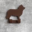 12-Border-Collie-hook.jpg Border Collie Dog Lead Hook STL files