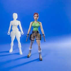 1.jpg STL file Lara Croft Articulated Assembly・3D print model to download
