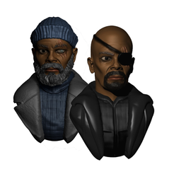 Fury.png Fichier STL Nick Fury s'effondre・Objet imprimable en 3D à télécharger