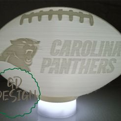 IMG_20230126_105312127.jpg STL file Carolina Panthers FOOTBALL LIGHT, TEALIGHT, READING LIGHT, PARTY LIGHT・3D printer design to download