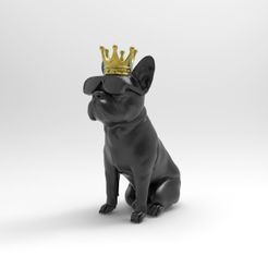 BullDogGafas.247.jpg STL-Datei Der Bulldoggenkönig herunterladen • Vorlage für den 3D-Druck, abauerenator