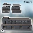 2.jpg Modern industrial brick building with flat roofs, large access door, and windows (15) - Modern WW2 WW1 World War Diaroma Wargaming RPG Mini Hobby